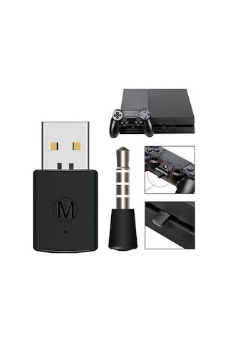 Pazly Ps4 Kablosuz Bluetooth Kulaklık Adaptörü Mikrofonlu, Kolay Kurulum, Taşınabilir