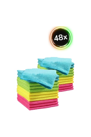 Wilma Secret Çok Amaçlı Mikrofiber Temizlik Bezi 144 Adet 30 30 Cm - Mutfak Bezi, Araç Bezi Şeffaf