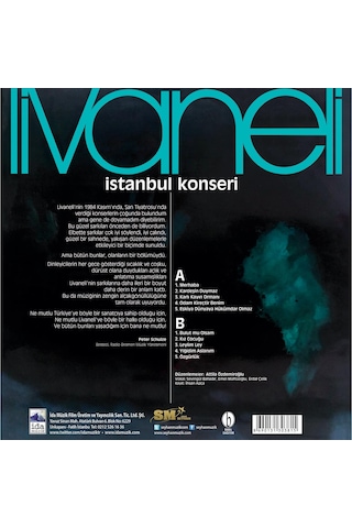 Zülfü Livaneli - İstanbul Konseri (Plak)