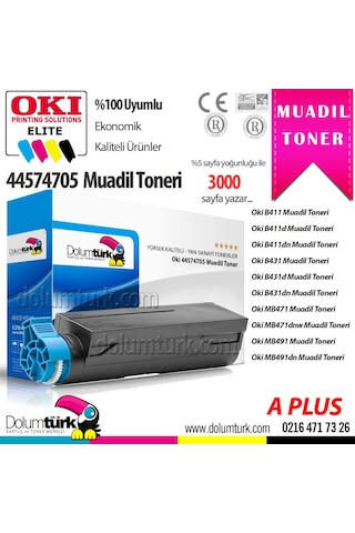 Tonermax Oki B411 / B431 / Mb461 / Mb471 / Mb471 / Mb491 / 44574705 A Plus