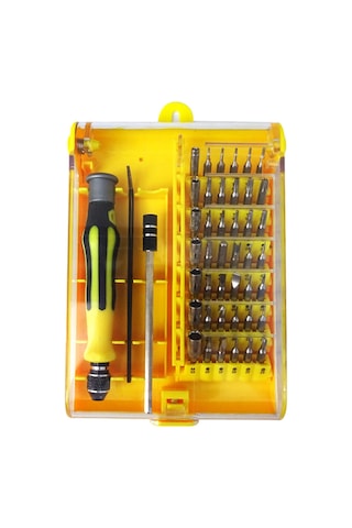 Moveevo 45 Parça Krom Vanadyum Çelik Tornavida Seti - Bilgisayar Telefon Ev Tamiri Çözüm Aracı