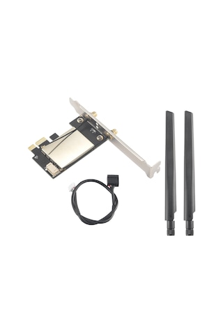Xurunkeji Pcıe Wifi Kart Adaptörü Bluetooth Çift Bant Kablosuz Ağ Kartı Tekrarlayıcı Adaptörü Pc Masaüstü İçin Ax200 9260ac
