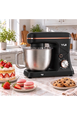 Yui M108 Easy Chef 1300 W 5 L Stand Mikser Hamur Yoğurma Makinesi Siyah