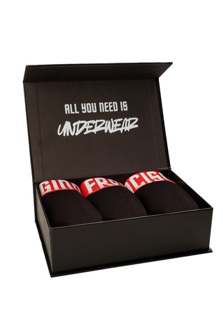 Gino Francisco Erkek Boxer 3'lü Paket Pamuklu Kırmızı Mood Serisi Premium Kutulu Set