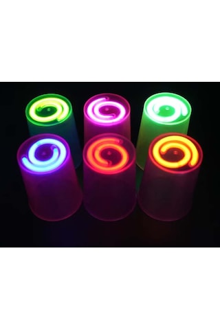 Karanlıkta Yanan Gece Işığı Glow Bardaklar 8 Adet 8.5 X 10.5 Cm
