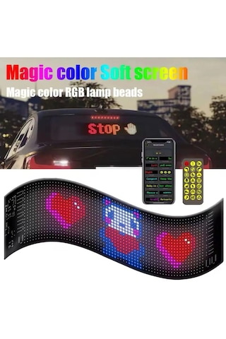 Vtn-24 Led Ekran Panel Cam Yapışan Büyük Boy Araba Yazıs 12cm-59