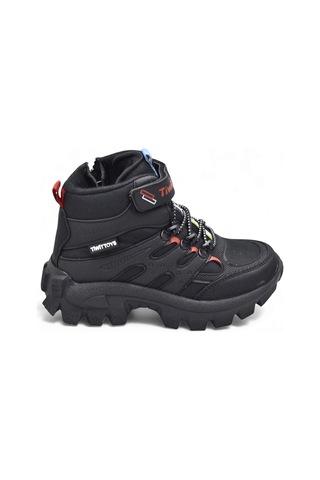 Twittoys 390u Ortopedik Taban Lastikli Cırtlı Kız Çocuk Bot Erkek Çocuk Bot Unisex Çocuk Bot Siyah - Kırmızı