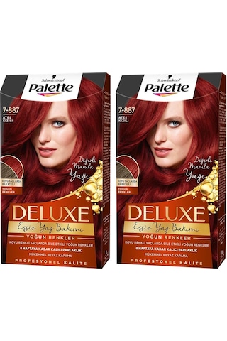 Palette Deluxe Yoğun Renkler 7 - 887 Ateş Kızılı X 2 Adet Saç Boyas