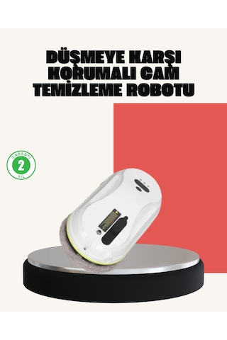 Ups Destekli Düşmeye Karşı Korumalı Cam Temizleme Robotu - Lisinya Çok Renkli