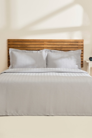 Kaşmir Home Infınity Çift Kişilik Yatak Örtüsü Takımı Grı Gri