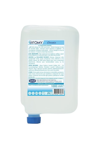 Fomy El Temizleme Köpüğü Kartuş 1 L x 12 (Koli)