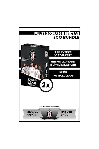 Eco Bundle - Beşiktaş - Pulse Futbolcu Kartları 2025/26 - 2 Paket