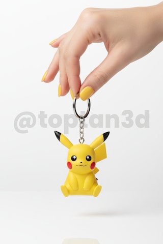 Pikaçu Anahtarlık Hediyelik, 3d Pokemon Temalı Anahtarlık