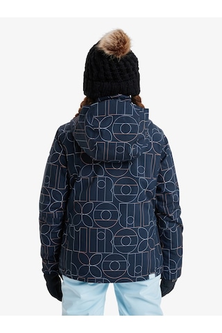 Roxy Jetty Gırl Jk Kız Çocuk Anthracite - Stripe 1 Snowboard Ceketi Ergtj03199-6455 Lacivert