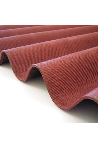 5 Adet Ondulin Oluklu Levha, Kırmızı, 97x200 Cm, 3 Mm, 1 Adet 1.6 M2 Kapatır.