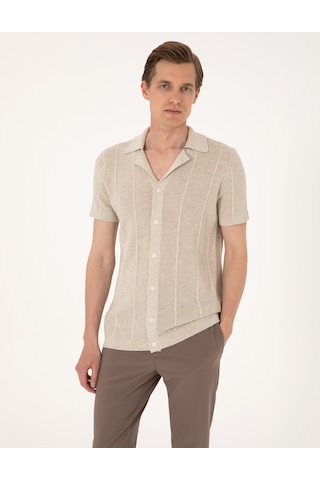 Pierre Cardin Erkek Bej Hırka Triko 50305993-vr011 Bej