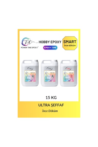 Hobby Epoxy Smart/ Şeffaf Epoksi Reçine Ince Döküm 15 Kg