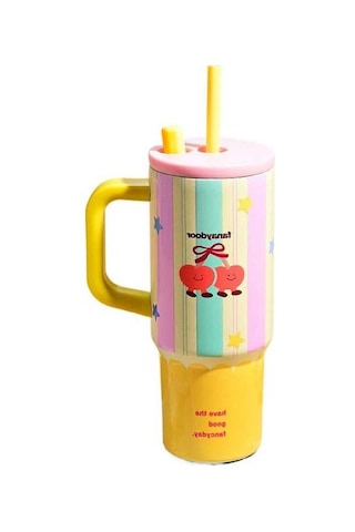 Maoyaya Soğuk Ve Sıcak Koruyan Tonlarca Kullanımlık Termos Bardağı - Pembe Pembe