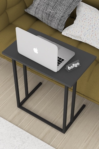 Bofigo Metal Ayaklı Laptop Sehpası Kahvaltı Masası Çalışma Sehpas