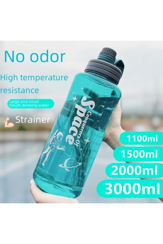 Mufunye 2000ml Starlit Mavi Spor Su Bardağı - Taşınabilir Outdoor Antreman Kamp Hiking Kullanıma Uygun Dayanıklı Plastik Matara Mavi