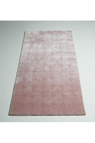 Çam Halı Emboss Jr 67 Pink Modern Desen Yeni Zellanda Yünü Ve Viskon El Dokuması Halı - 200x290 Pembe