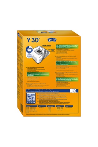 Swirl Y 30 EcoPor Rowenta Moulinex Elektrikli Süpürgeler için Toz Torbası