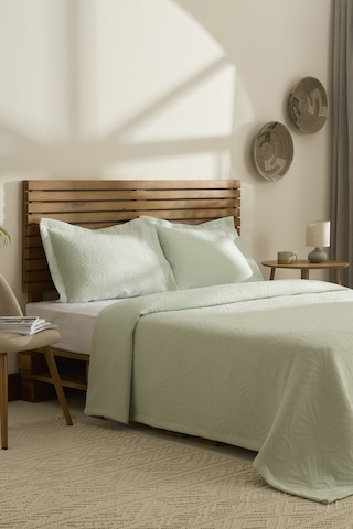 Kaşmir Home Balance Çift Kişilik Yatak Örtüsü Takımı Çağla Çağla