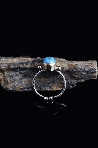 Omar Silver Kadın Gümüş Turkuaz Firuze Taşlı Elişi 925 Ayar Gümüş