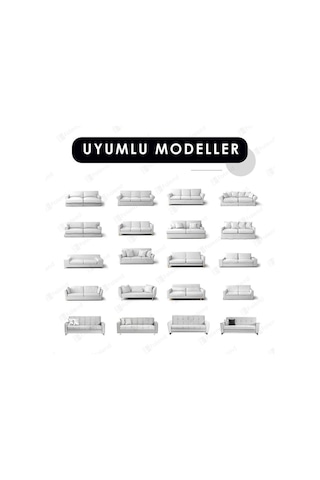 Bibaha Kadife Lastikli 3 Kişilik Koltuk Örtüsü / Kanepe Kılıfı/ Çekyat Örtüsü Kılıfı Açik Gri 180 X 230 Diğer