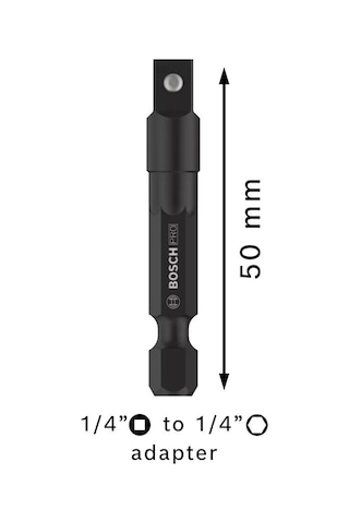 Bosch Pro 1/4 Bits Girişli 1/4 Kare Lokma Adaptörü 2608522562