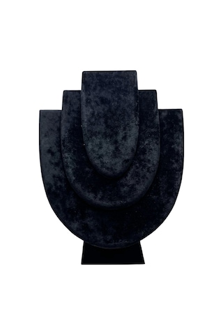 Yerli Üretim Ahşap Model Anfora Kumaş Siyah Renk 25 Cm Kolye Takı Sergileme Mankeni Siyah