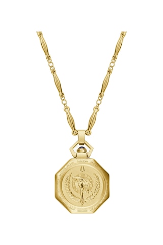 Bulova Rubaiyat Pendant Necklace 25,5 Mm Quartz Saat 97l182 Beyaz