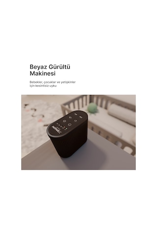 Xenon Smart Gürültü Makinesi Taşınabilir  Bebek Ve Yetişkinler İçin Ses Ve Uyku Cihazı X6230 - Siyah