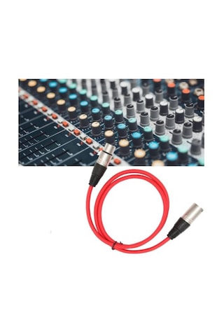 12 Metre Mikrofon Kablosu Kırmızı Renk Xlr Erkek-dişi Sahne & Stüdyo Uyumlu