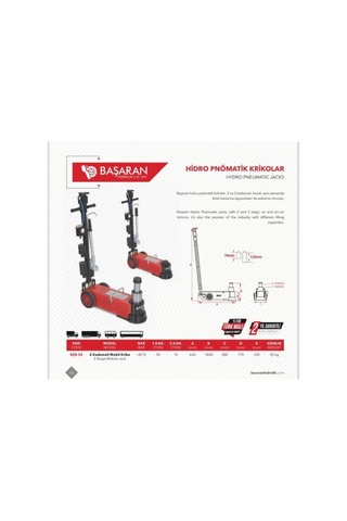30 Ton 2 Kademeli Havalı Kriko