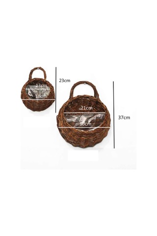 Xindoker Doğal Deniz Çimi Oluşturulan Duvar Montajlı Süs Çiçek Sepeti - Ev Bahçe Dekorasyonu İçin Fonksiyonel Bitki Taşıyıcı Çok Renkli