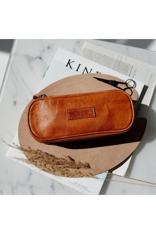 Berliner Bags Felix Vintage Deri Kalemlik, El Yapımı Kalem Çantası, Unisex Tasarım Masa Kalemliği Kod 004108 Çok Renkli