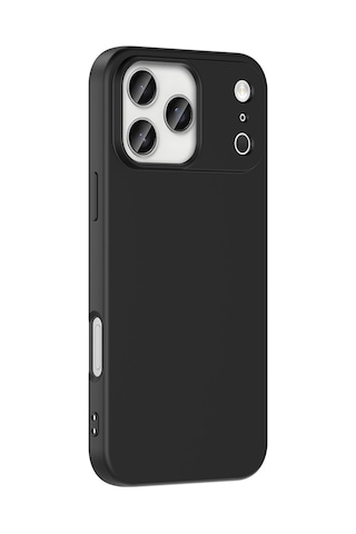Apple Uyumlu iPhone 17 Pro Kılıf Mara Lansman İç Yüzeyi Kadife Kılıf Siyah