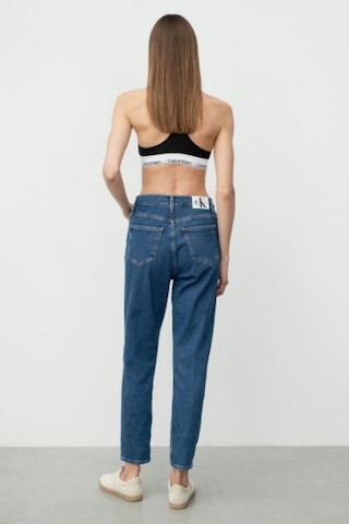 Calvin Klein Kadın Normal Bel Boru Paça Günlük Kullanım Mavi Jeans J20j221589-1bj-7861 Mavi