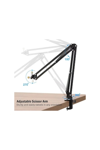 Fifine Cs1 Masaüstü Mikrofon Pantografı, Siyah 277003866