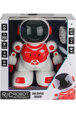 Pasifik Toys Uzaktan Kumandalı Akıllı Astronot Robot Işıklı Sesli Kırmızı Db05 Kırmızı