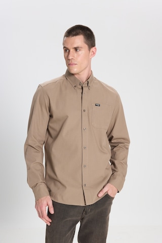 Wrangler Regular Fit Normal Kesim %100 Pamuk Cep Detaylı Vizon Gömlek Vizon