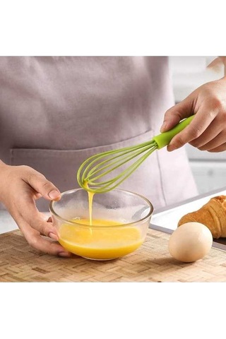 Ulzyvf Yumurta Yumurta Yeşil Yeşil Silikon Pişirme Mutfak Mini Mikseri Manuel Krem İnç Ev Çocuk Çırpıcı Aracı 6 İk Yeşil