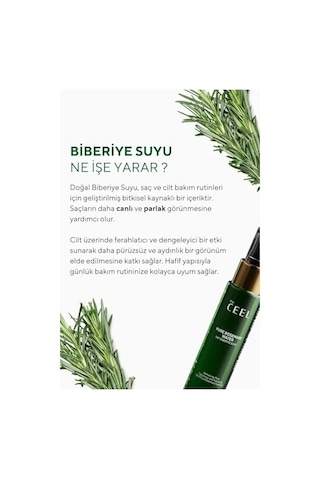 The Ceel Saf Biberiye Suyu Toniği 2x100 Ml - Rosemary Water, Vegan Formül, Saç Ve Cilt İçin Ferahlatıcı Bakım Spreyi