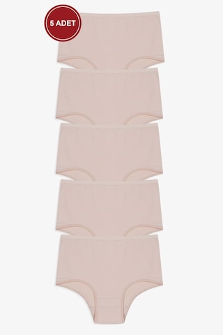 Kadın 5'li Likralı Ekstra Yüksek Bel Külot Ko5305ktl Ten