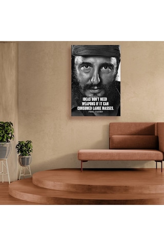 Fidel Castro Sözleri Kanvas Tablo