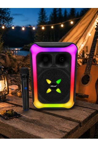 Torres Kts-2452 250w Karaoke Hoparlör Mikrofonlu Led Işıklı Bluetooth Taşınabilir Hoparlör - 7694813469371