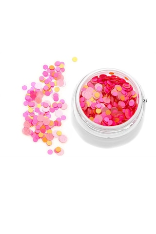 Nail Art Kamifubuki Pembe Sarı Mix Konfeti Pul 5 Gr Kmf21