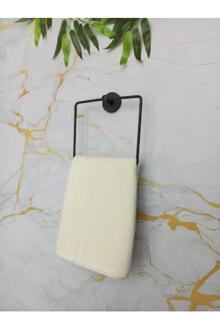 Yapışkanlı Banyo Aksesuar Seti 3 Katlı Banyo Rafı,kare Havluluk,tuvalet Kağıtlığı, Bornozluk Siyah