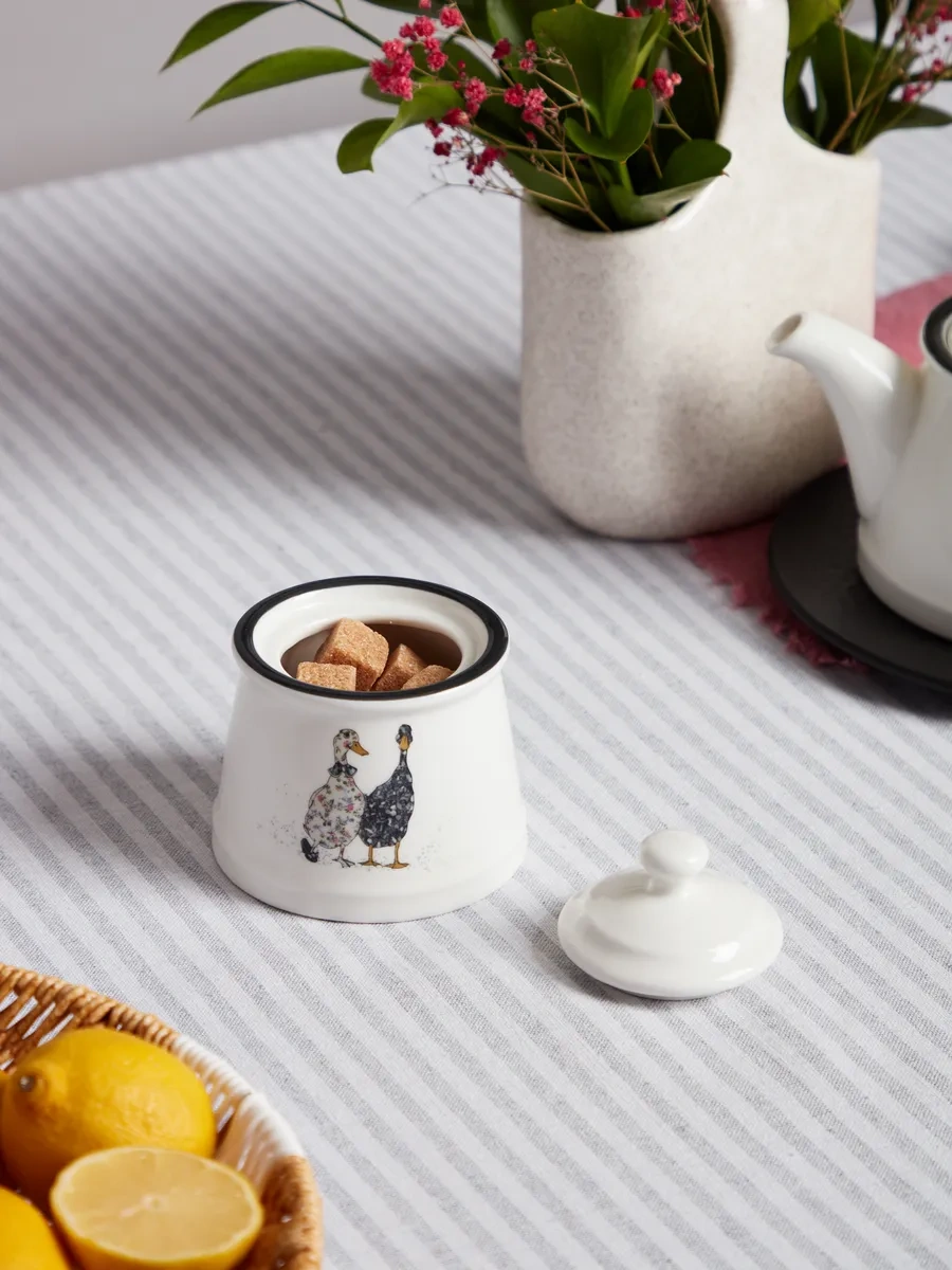 Lefard 200 Ml Porselen Kapaklı Şekerlik "aile Çiftliği" 155852439 Beyaz